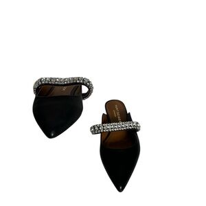 Kurt Geiger Black Mules with Silver Embellishments